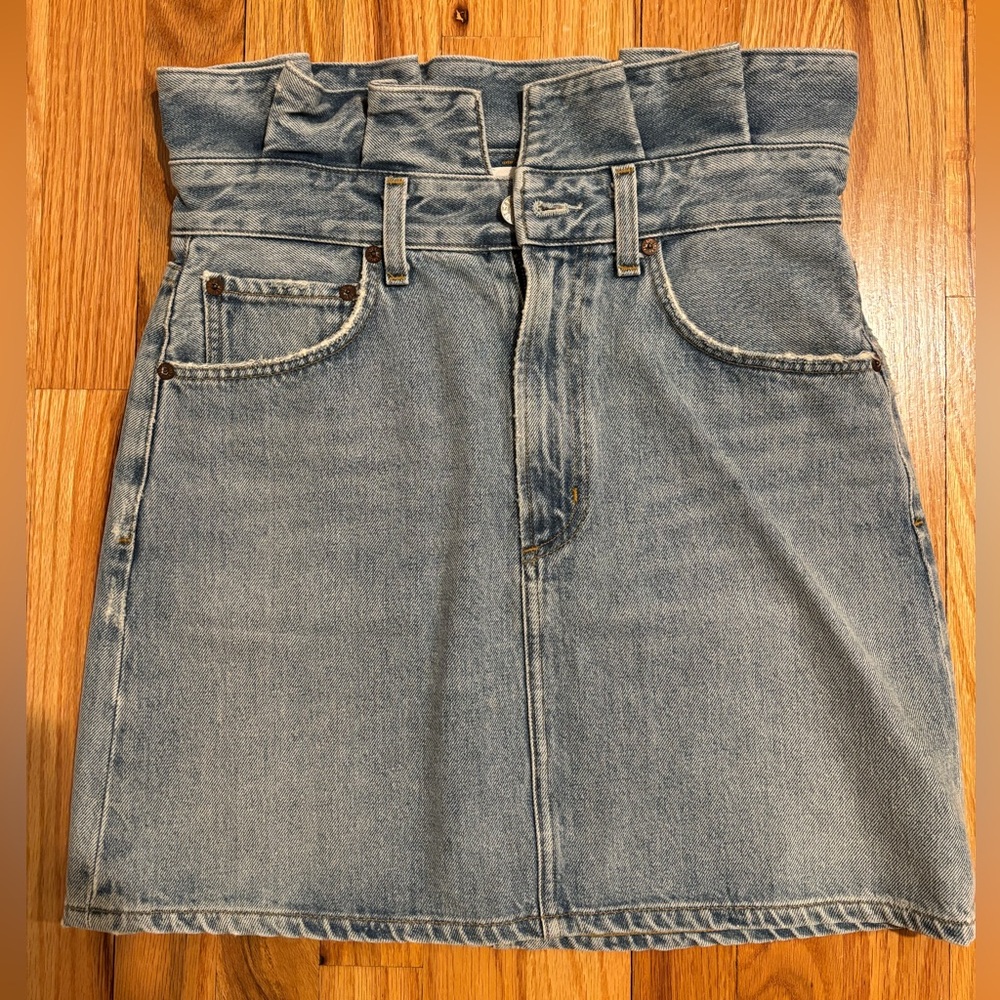 High-Waisted Denim Skirt